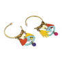 Tarot brass hoop earrings by Sibilia